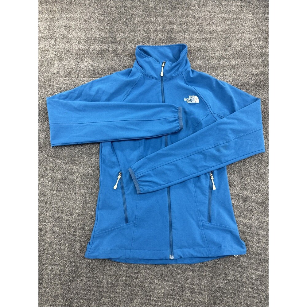 The North Face Women’s Small Blue Softshell Jacket Full Zip Outdoor Hiking